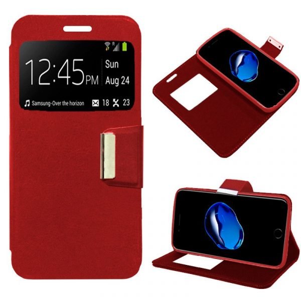 funda cool flip cover para iphone 7 plus iphone 8 plus liso rojo