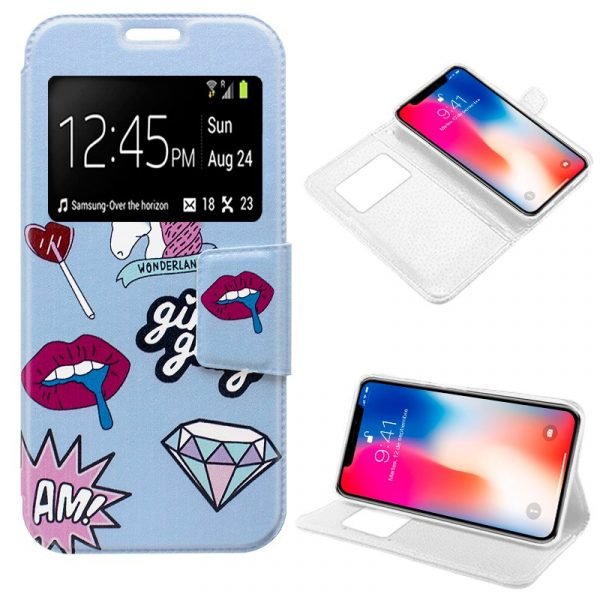 funda cool flip cover para iphone x iphone xs dibujos lips