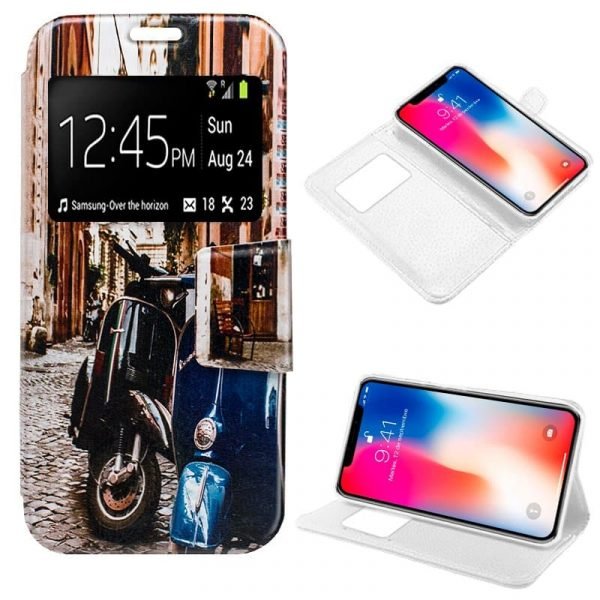 funda cool flip cover para iphone x iphone xs dibujos moto