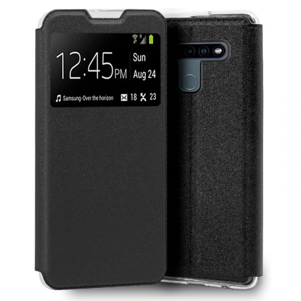 funda cool flip cover para lg k41s k51s liso negro