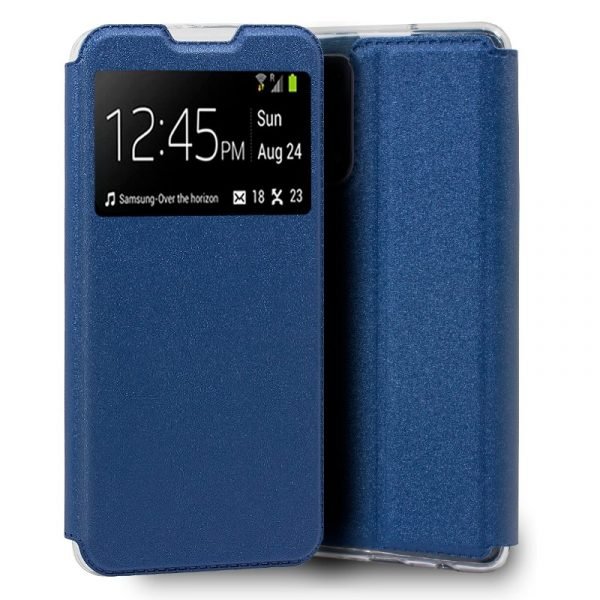 funda cool flip cover para oppo a54 5g a74 5g liso azul