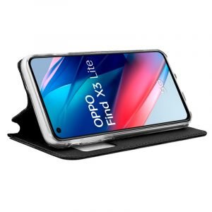 funda cool flip cover para oppo find x3 lite liso negro 1