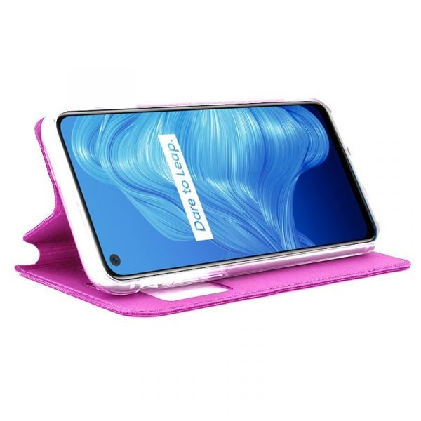 funda cool flip cover para realme 7 5g liso rosa 1