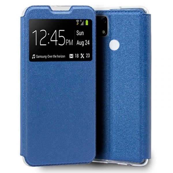 funda cool flip cover para realme 7i c25s liso azul