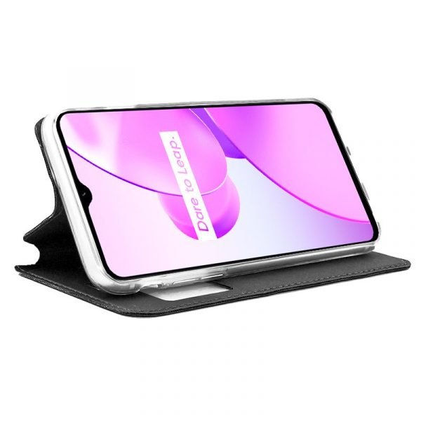 funda cool flip cover para realme c31 liso negro 1