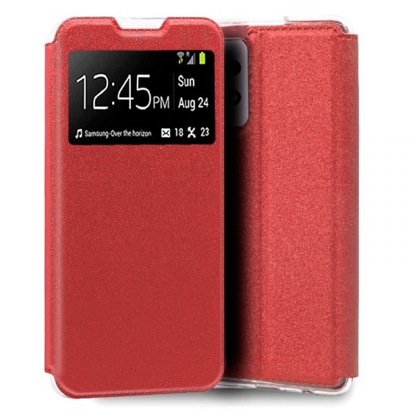 funda cool flip cover para samsung a135 galaxy a13 liso rojo