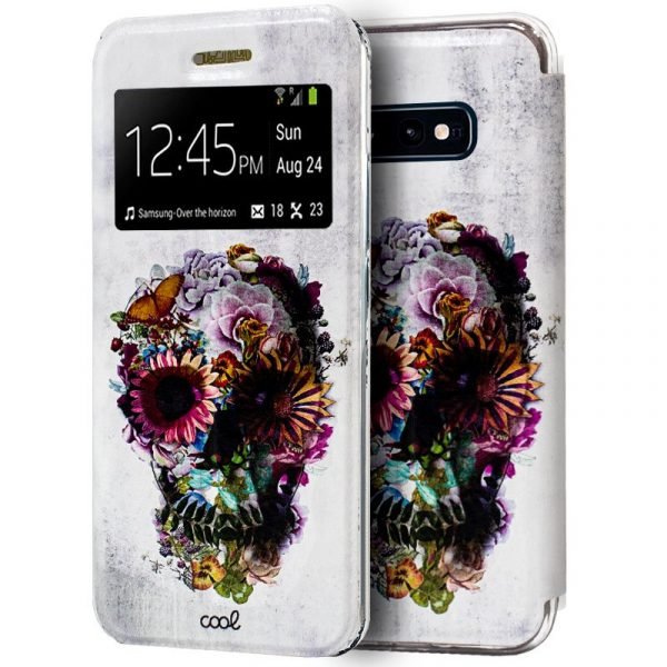 funda cool flip cover para samsung g970 galaxy s10e dibujos calavera