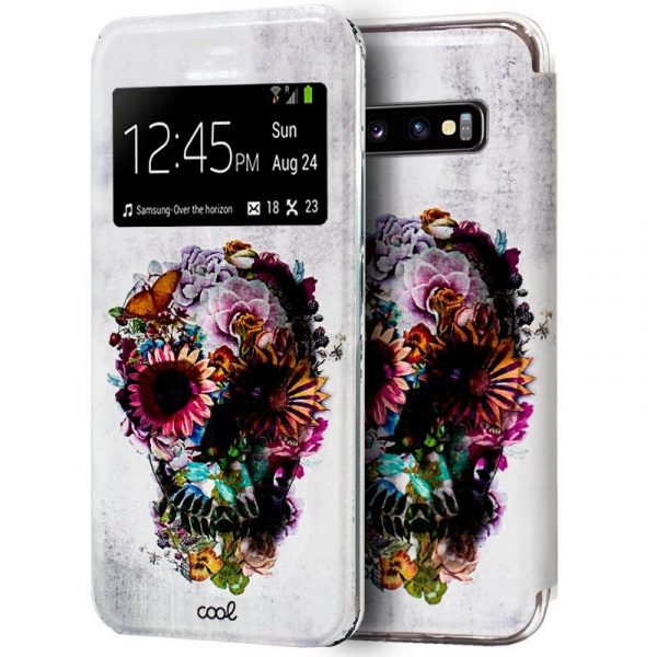 funda cool flip cover para samsung g975 galaxy s10 plus dibujos calavera