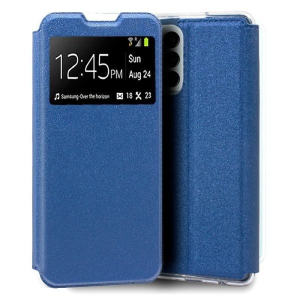 funda cool flip cover para samsung m135 galaxy m13 a23 5g liso azul