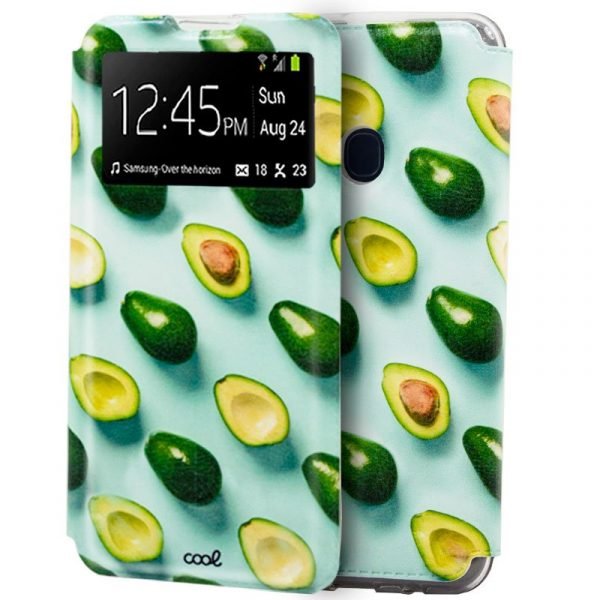 funda cool flip cover para samsung m215 galaxy m21 dibujos aguacates