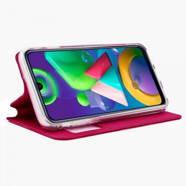 funda cool flip cover para samsung m215 galaxy m21 liso rosa 1