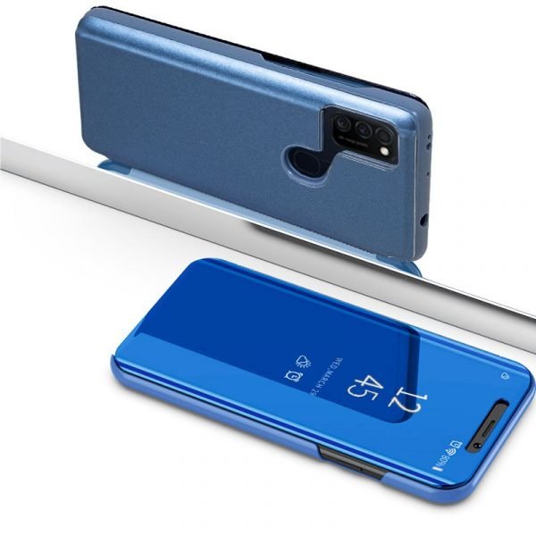 funda cool flip cover para samsung m215 galaxy m21 m31 clear view azul 2