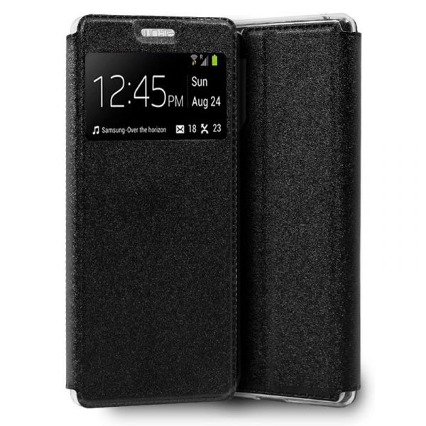 funda cool flip cover para sony xperia 5 liso negro