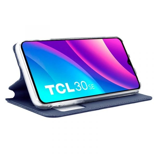 funda cool flip cover para tcl 30 se 30e 305 306 liso azul 1