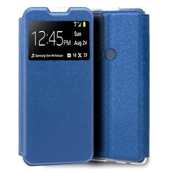 funda cool flip cover para tcl 30 se 30e 305 306 liso azul