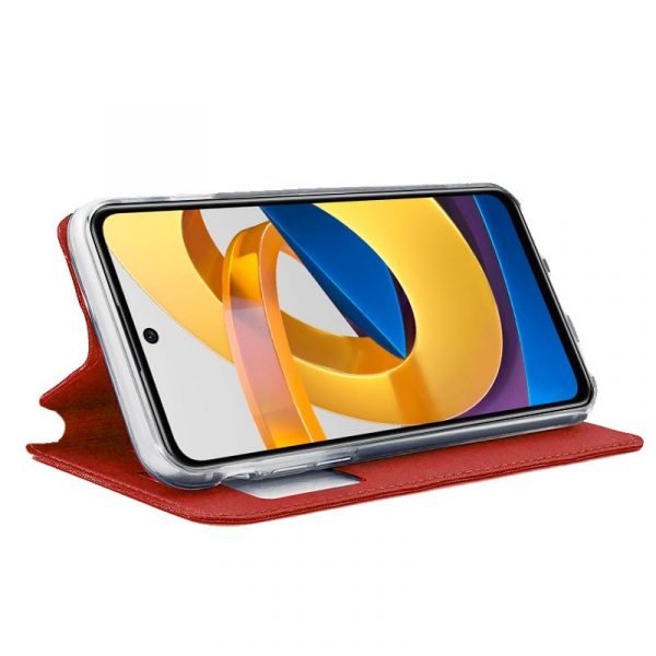 funda cool flip cover para xiaomi poco m4 pro 5g redmi note 11s 5g liso rojo 1