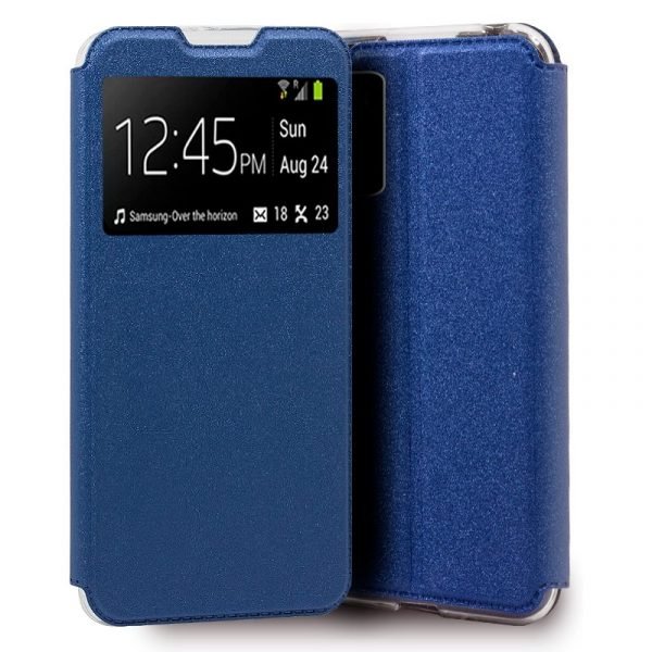 funda cool flip cover para xiaomi pocophone m3 redmi 9t liso azul