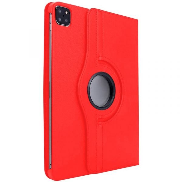 funda cool para ipad pro 129 pulg 2020 2021 giratoria polipiel rojo 1