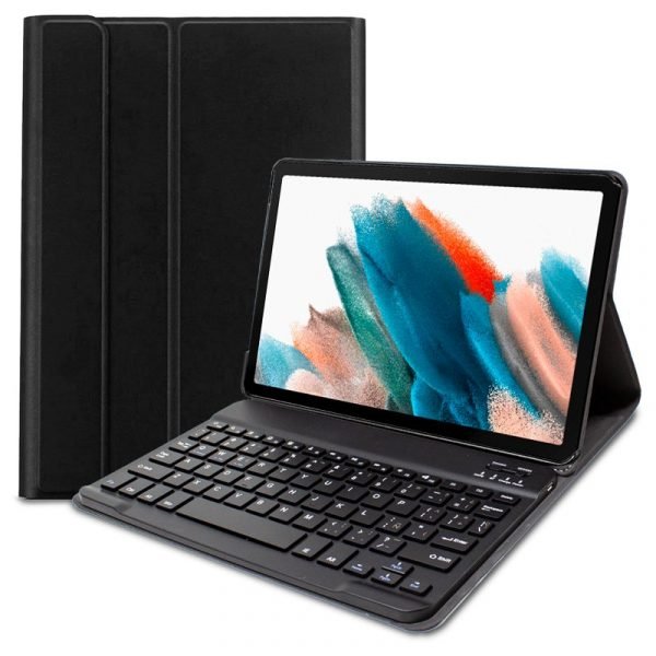 funda cool para samsung galaxy tab a8 x200 x205 polipiel teclado bluetooth negro 105 pulg