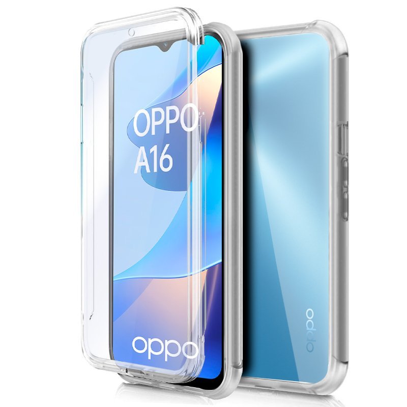 Funda Silicona 3D para Oppo A16 / A16s / A54s (Transparente Frontal +  Trasera)