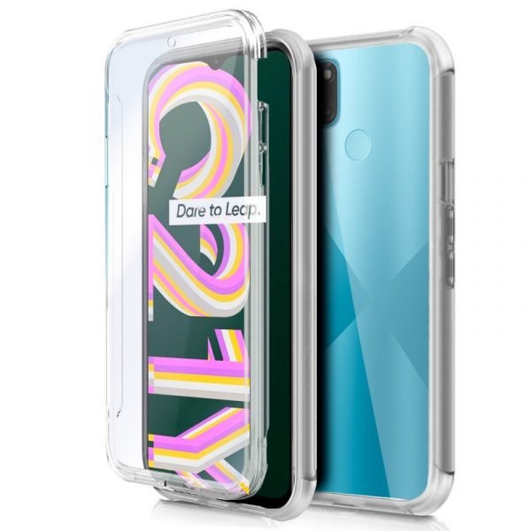 funda cool silicona 3d para realme c21y c25y transparente frontal trasera