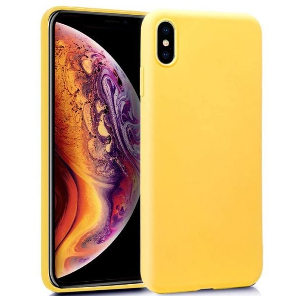 funda cool silicona para iphone xs max amarillo