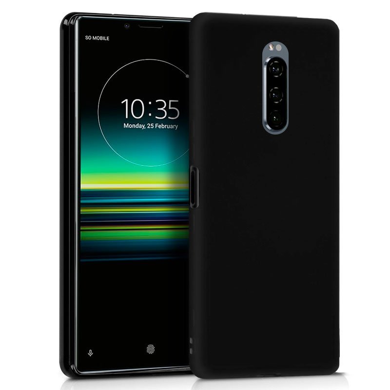Funda Silicona para Sony Xperia 1 (Negro) 1 Funda Silicona para Sony Xperia 1 (Negro)