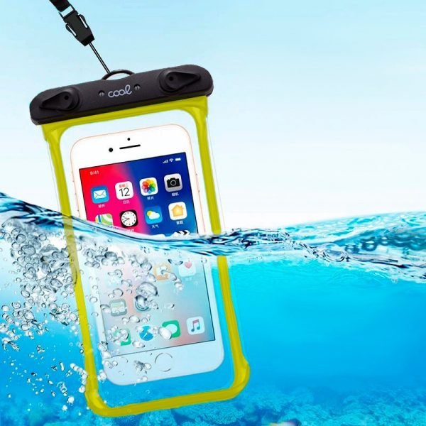 funda impermeable universal waterproof amarillo 1