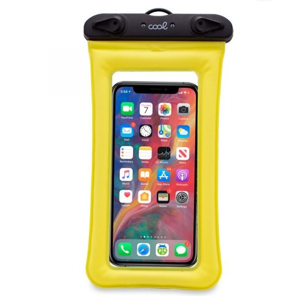 funda impermeable universal waterproof amarillo