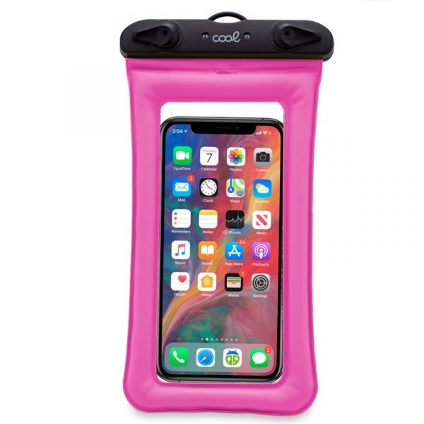 funda impermeable universal waterproof rosa
