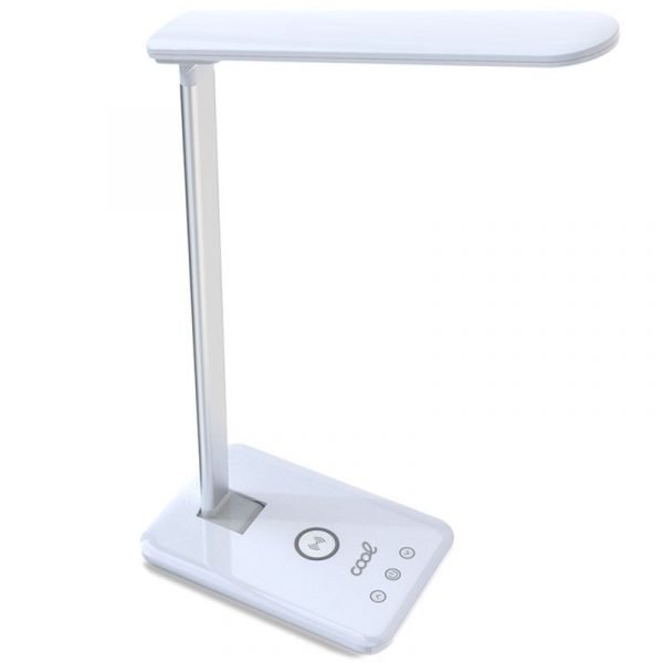 lampara led con base carga inalambrica qi cool fold blanco