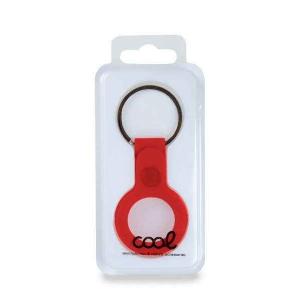 llavero protector cool compatible con airtag silicona rojo 2