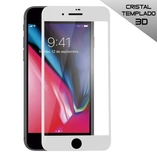 protector pantalla cristal templado cool para iphone 7 plus iphone 8 plus full 3d blanco