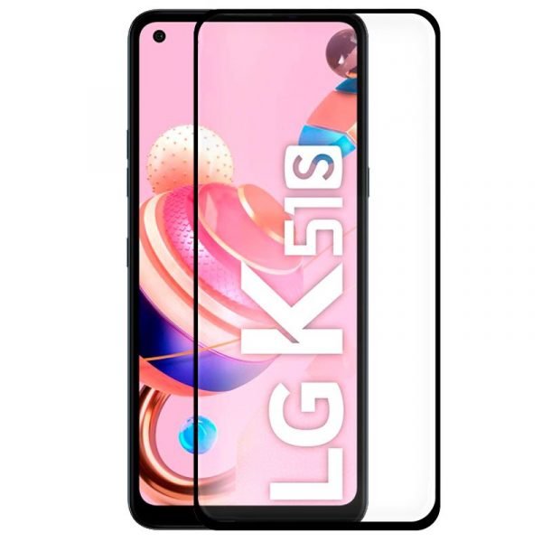 protector pantalla cristal templado cool para lg k51s full 3d negro