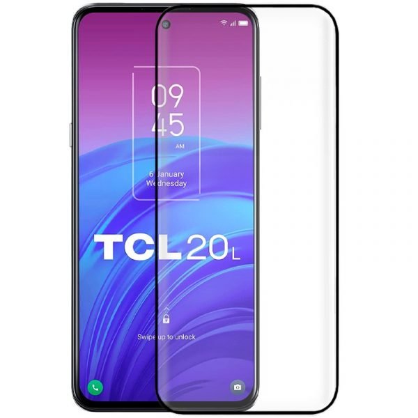 protector pantalla cristal templado cool para tcl 20 5g 20l 20l plus full 3d negro