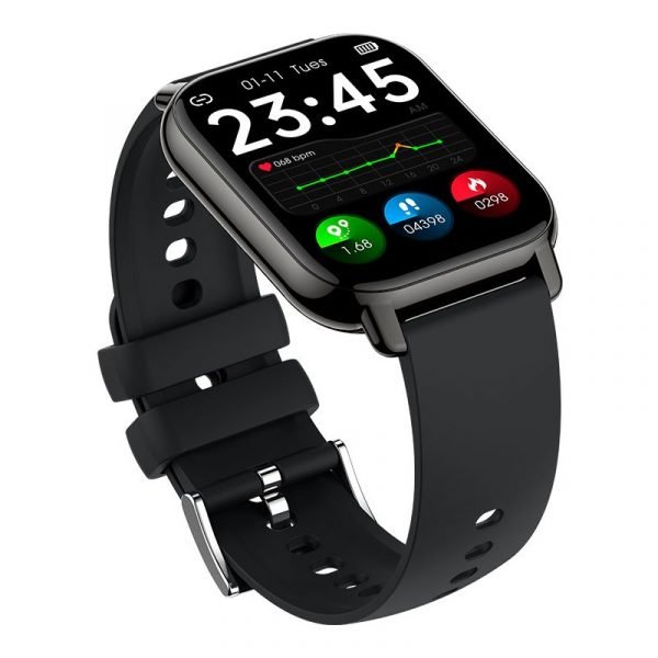 smartwatch cool level silicona negro llamadas salud deporte 1