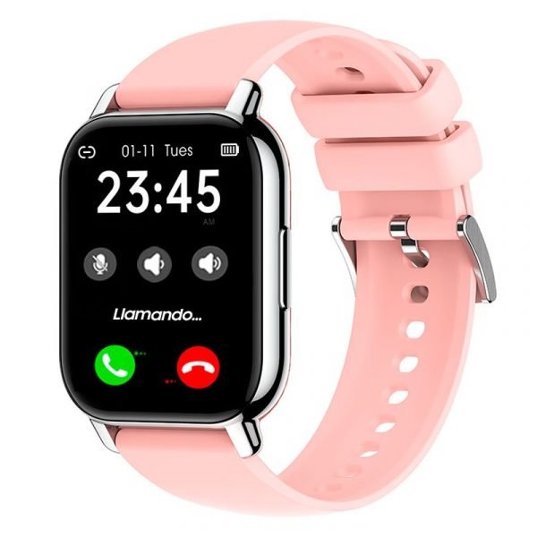 smartwatch cool level silicona rosa llamadas salud deporte