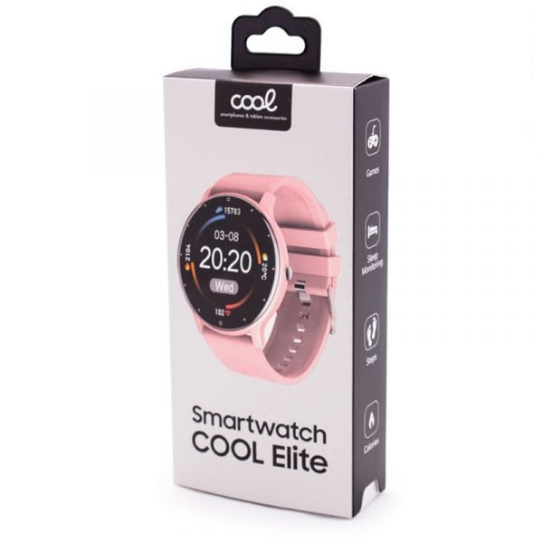 smartwatch cool shadow elite silicona rosa salud deporte sueno ip67 juegos 1