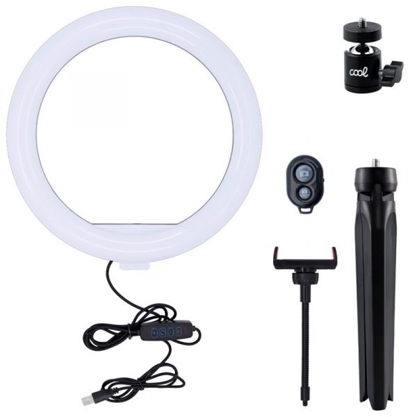 soporte sobremesa 50 cm aro de luz led cool mando bluetooth 2