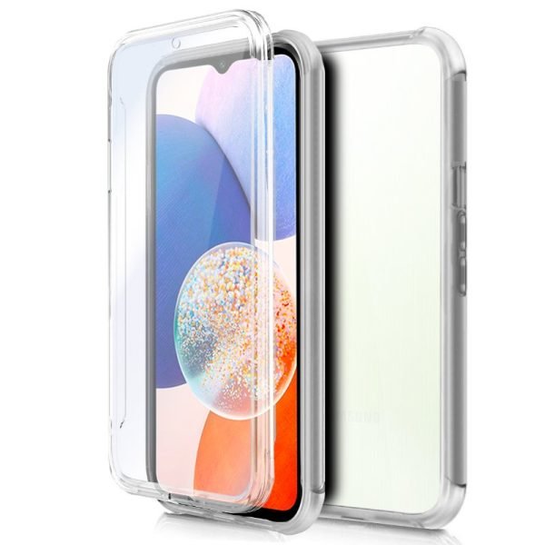 funda cool silicona 3d para samsung a145 galaxy a14 a14 5g transparente frontal trasera